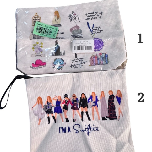 🎁 NWT pink/blue tye-dye “I’m a Swiftie” 9x7.5” cosmetic bag - Picture 3 of 5